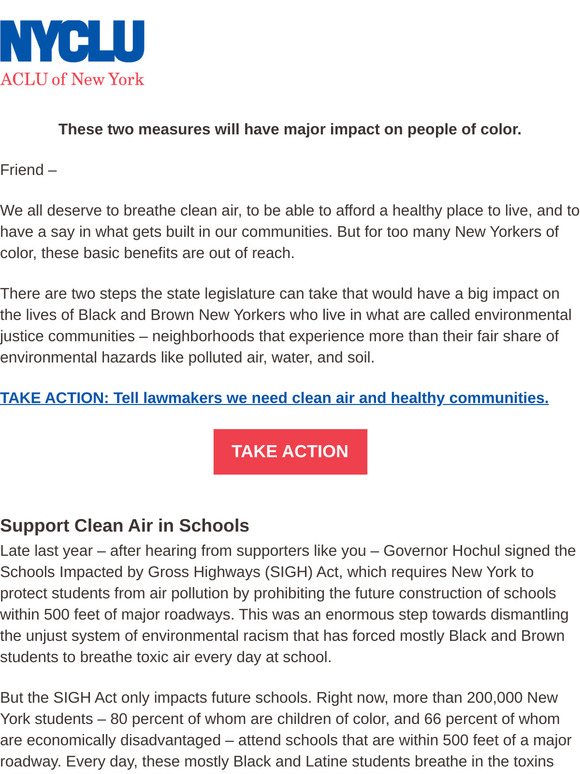 Tell state leaders: We need clean air and healthy communities