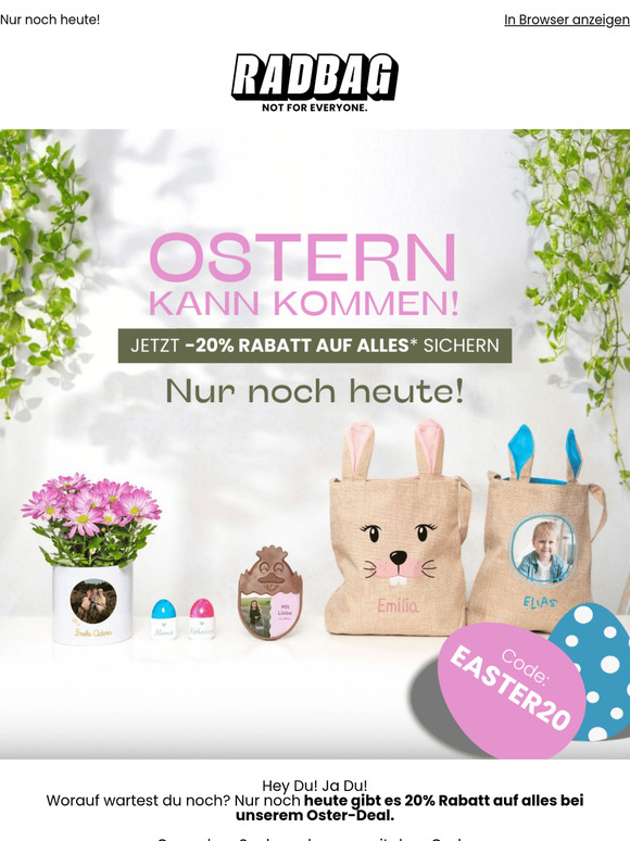 -20% bei unserem Oster-Deal ⏰