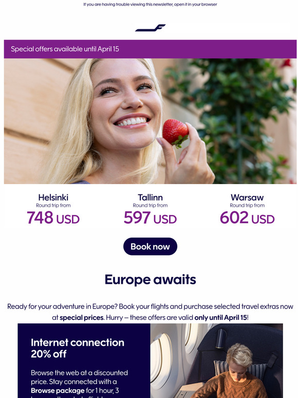 Explore Europe at special prices