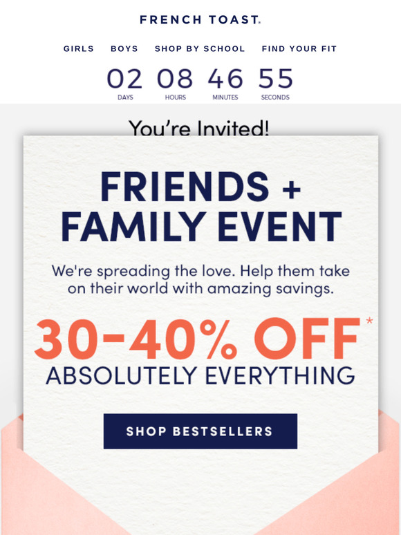 Up to 40% off everything