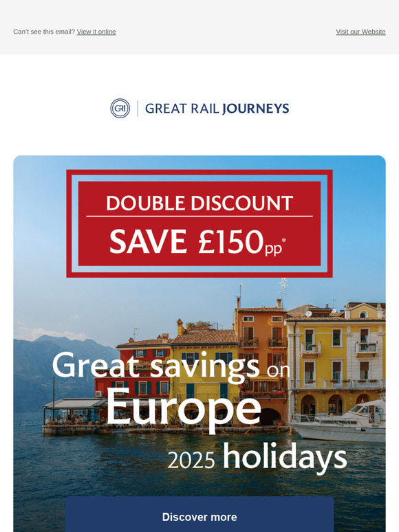 Double Discount on Europe 2025 Holidays