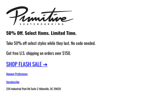 Flash Sale | 50% Off