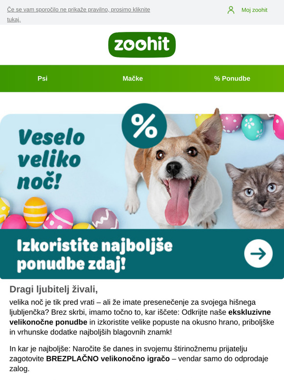 Velikonočne ponudbe: Privarčujte do 20 %!