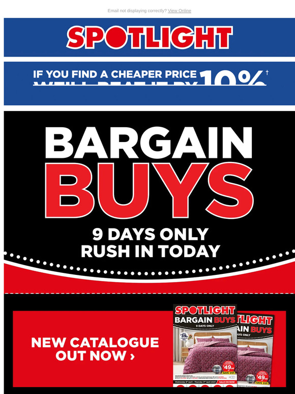 NEW Bargain Buys Catalogue Out Now | RUSH IN!
