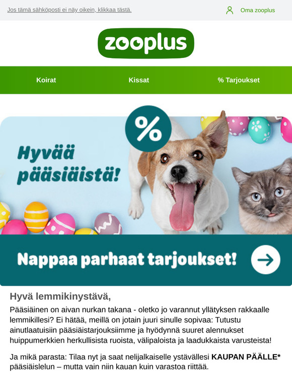 Pääsiäistarjouksia: Säästä jopa 20%! 🐣