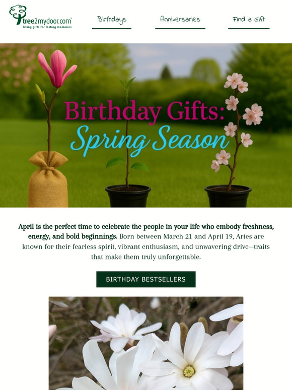 Celebrate April Birthdays in Bloom 🌸 with Aries & Taurus Gifts & order Your Spring Surprises 🌼 Today!