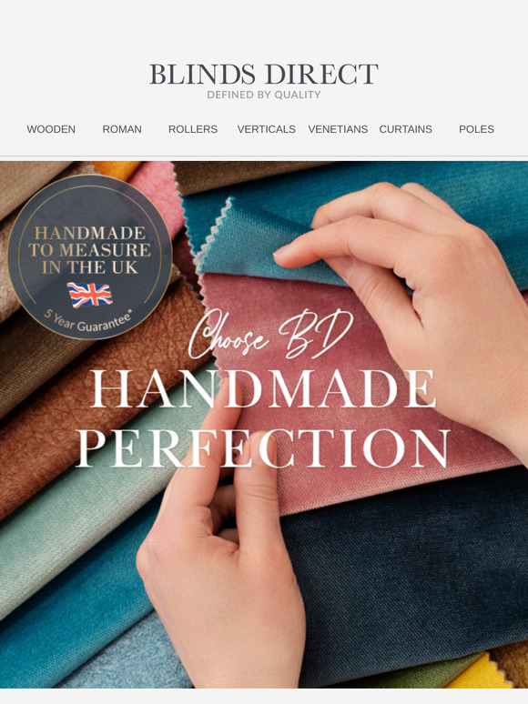 Celebrate craftsmanship: Beautifully handmade Roman blinds, curtains and homeware