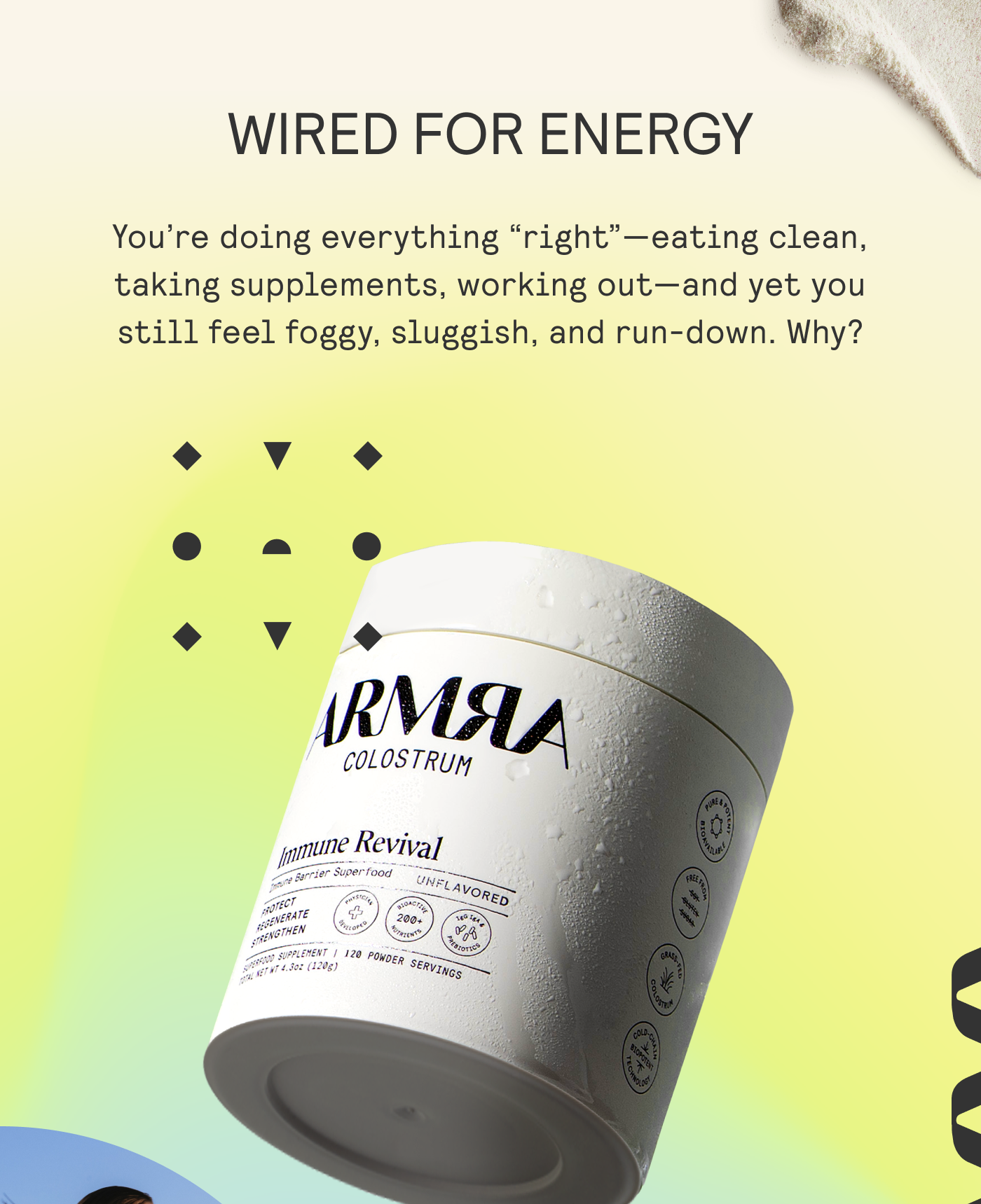 WIRED FOR ENERGY You're doing everything “right”—eating clean, taking supplements, working out—and yet you still feel foggy, sluggish, and run-down. Why?