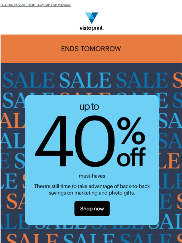 ⌛ Going once, going twice… Up to 40% off is almost over!