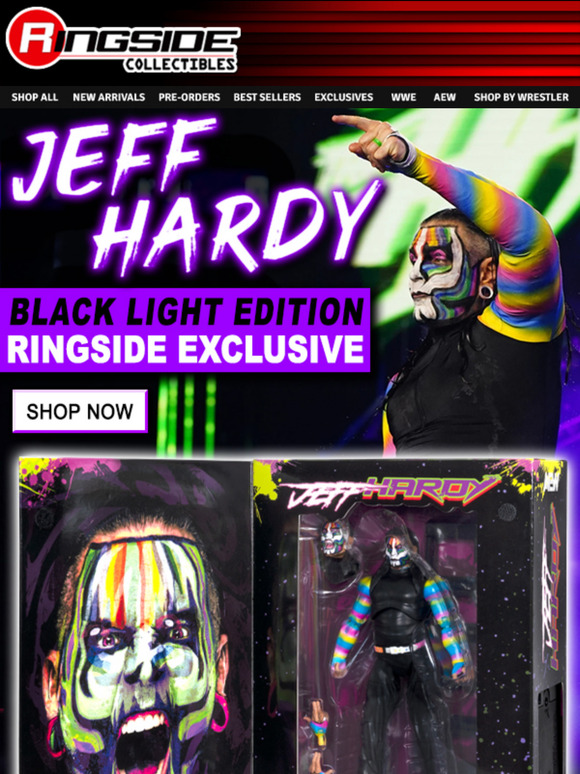 New Images 📸 Jeff Hardy AEW Black Light Edition Exclusive