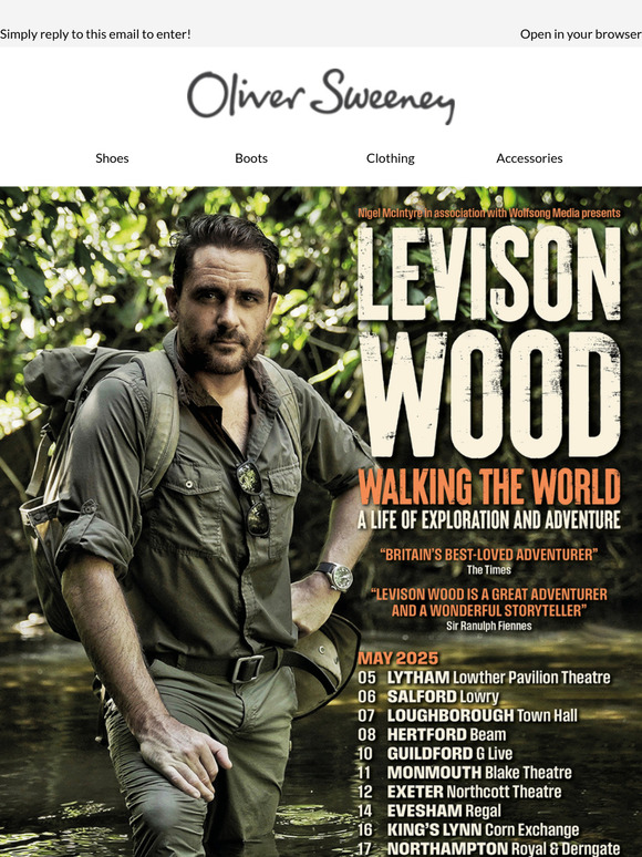 Win tickets to Levison Wood's tour