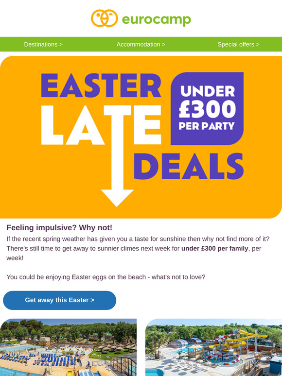 Get away at Easter - there’s still time!