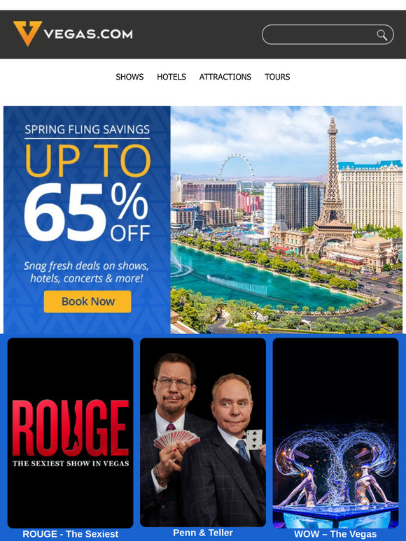🦋 SPRING FLING SAVINGS 🦋 Up to 65% Off Shows, Hotels, Concerts & More!
