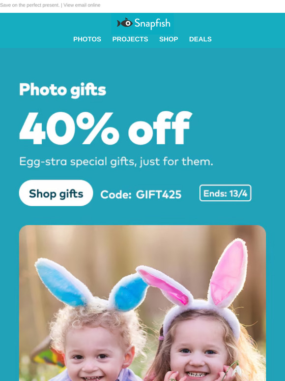 🌼 Celebrate spring with 40% off photo gifts