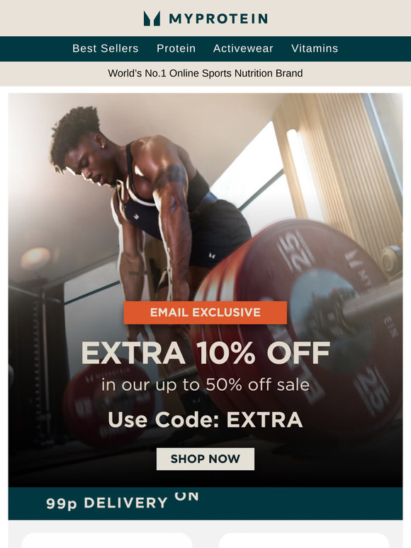 Extra 10% off in the up to 50% off sale