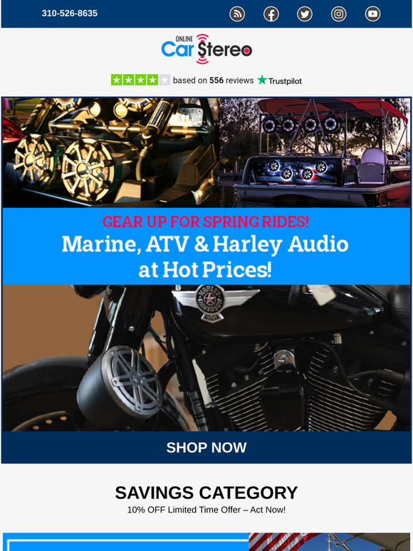 🏍 Upgrade Your Ride! Save Big with Hot Deals on Marine, ATV & Harley Audio!