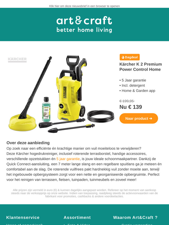 DAGDEAL: Kärcher Hogdedrukreiniger K 2 Premium Power Control