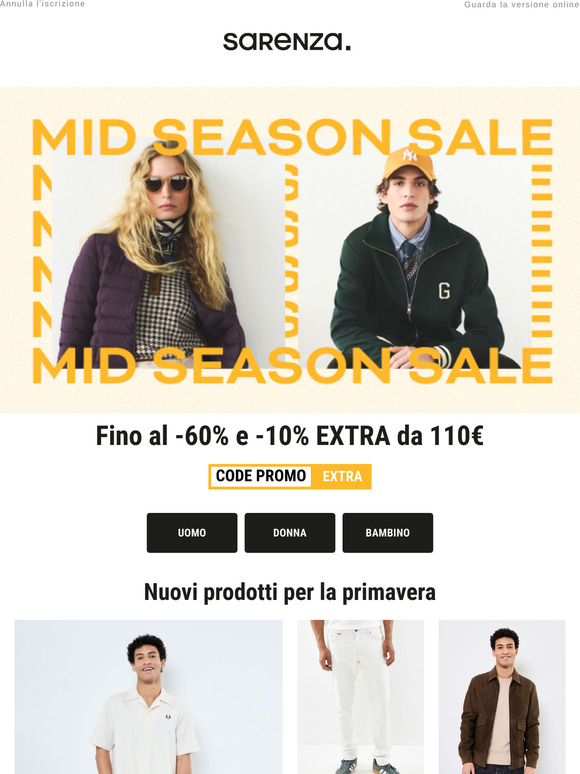 Sole e stile: fino al 60% di sconto sul tuo look!