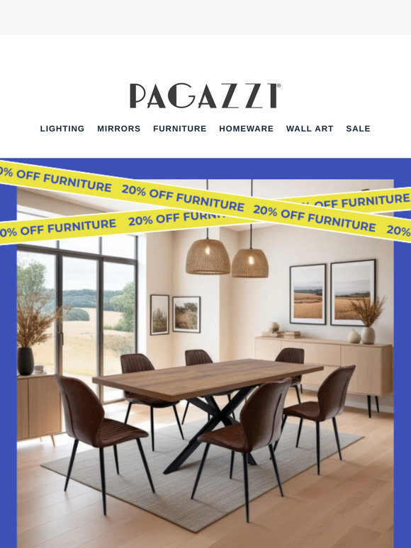 Save 20% on furniture right now! 😍