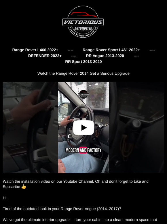 Range Rover Vogue Just got a serious interior makeover