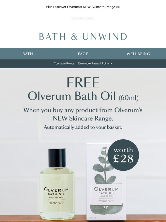 FREE Olverum Bath Oil 🛀