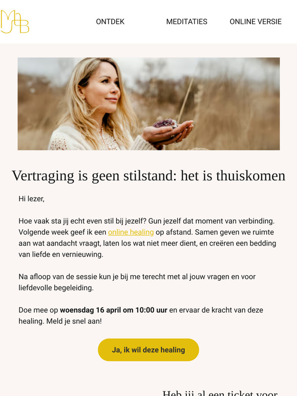 Sluit je aan bij de online healing