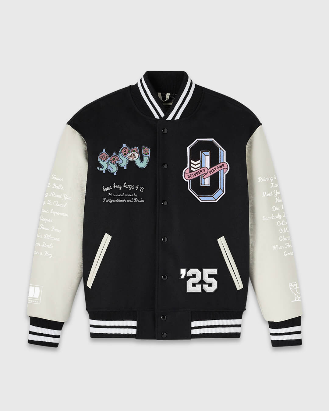 $$$4U Album Varsity Jacket - Black