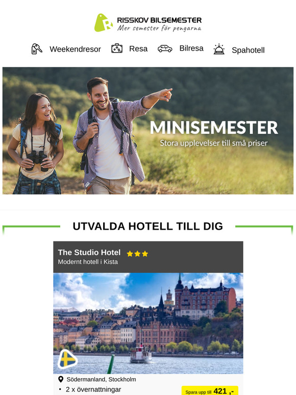 Unna dig en mysig minisemester till superpris. Boka nu!