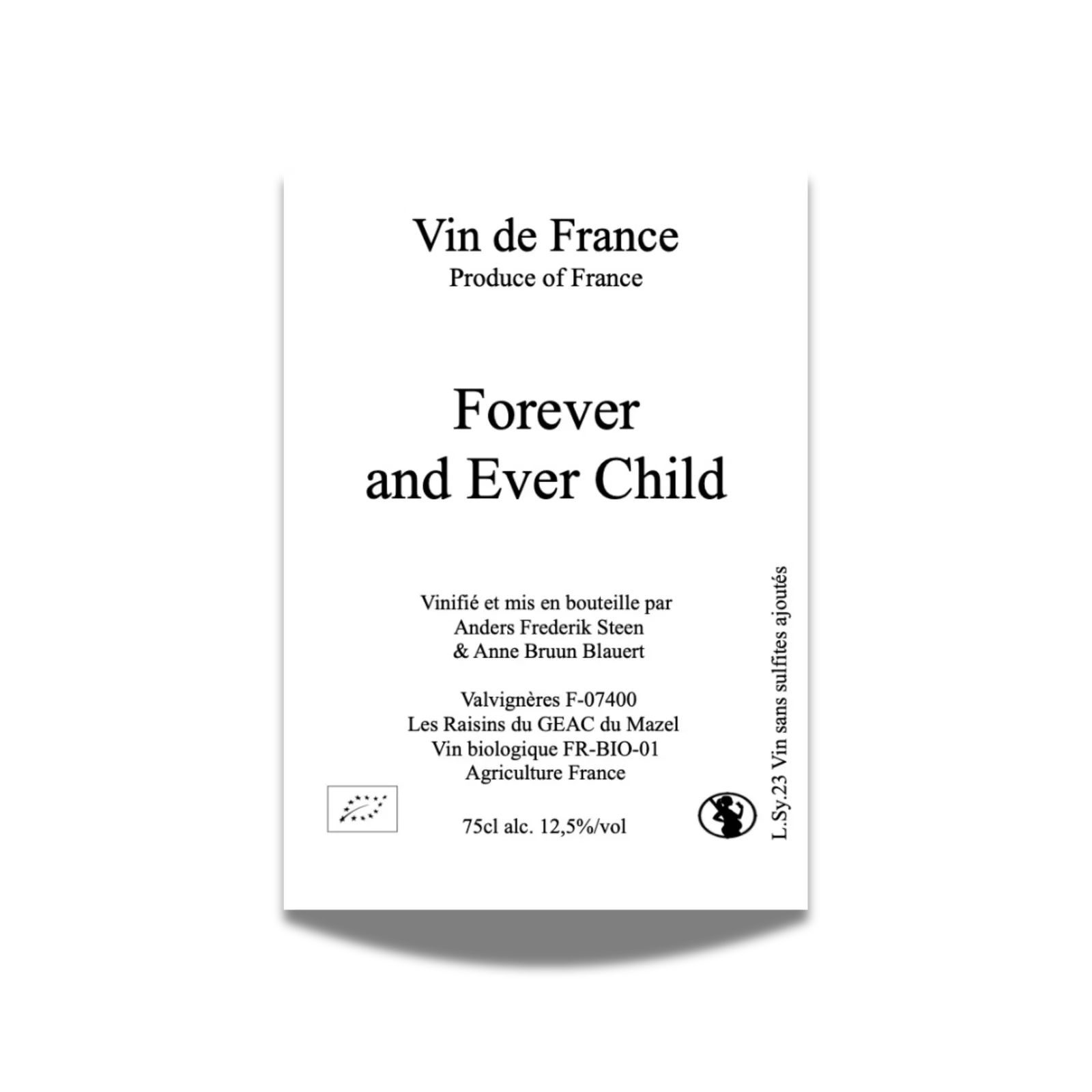 Image of Forever and Ever Child VDF Sparkling Rose 2023