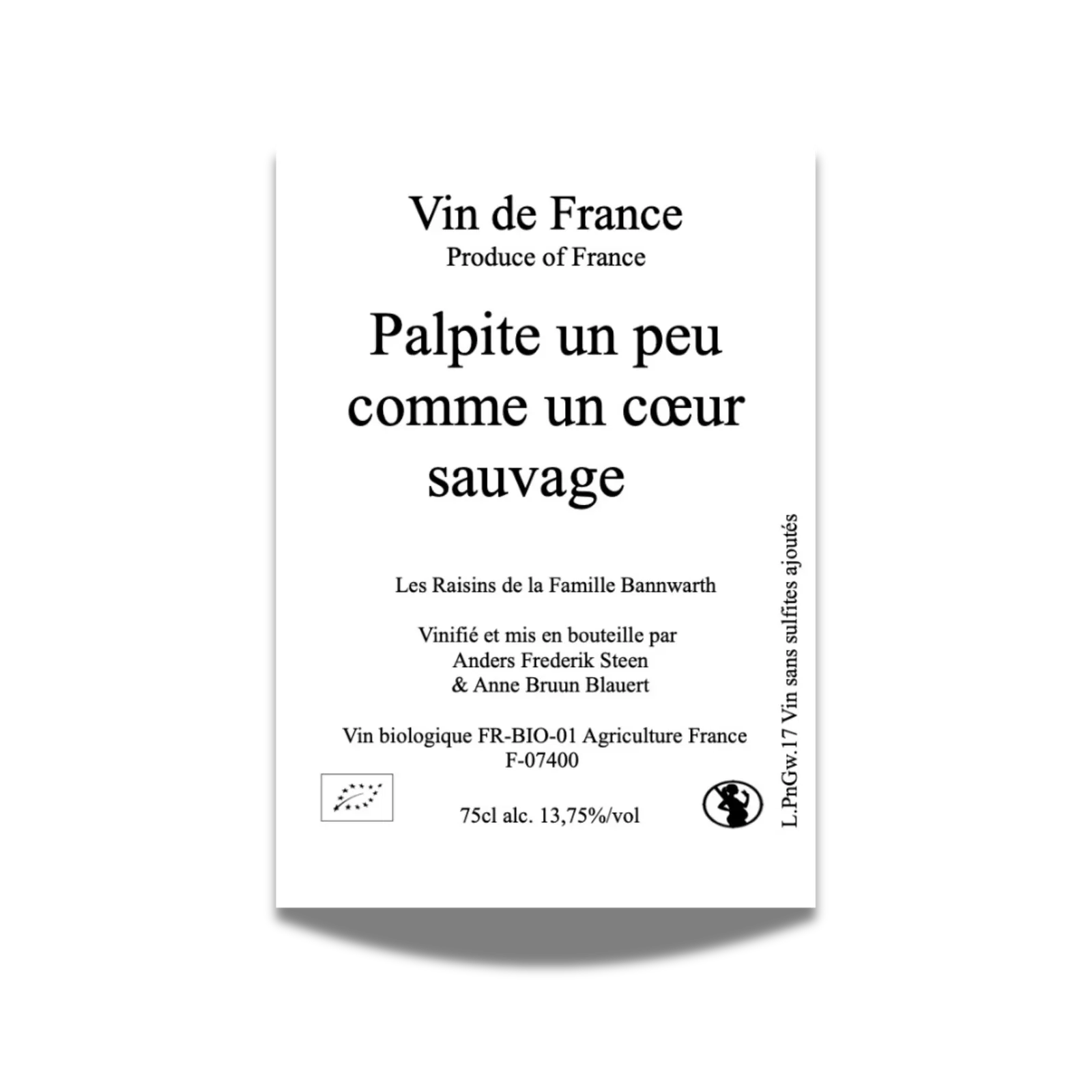 Image of Palpite Un Peu Comme Un Coeur Sauvage 500ml 2017