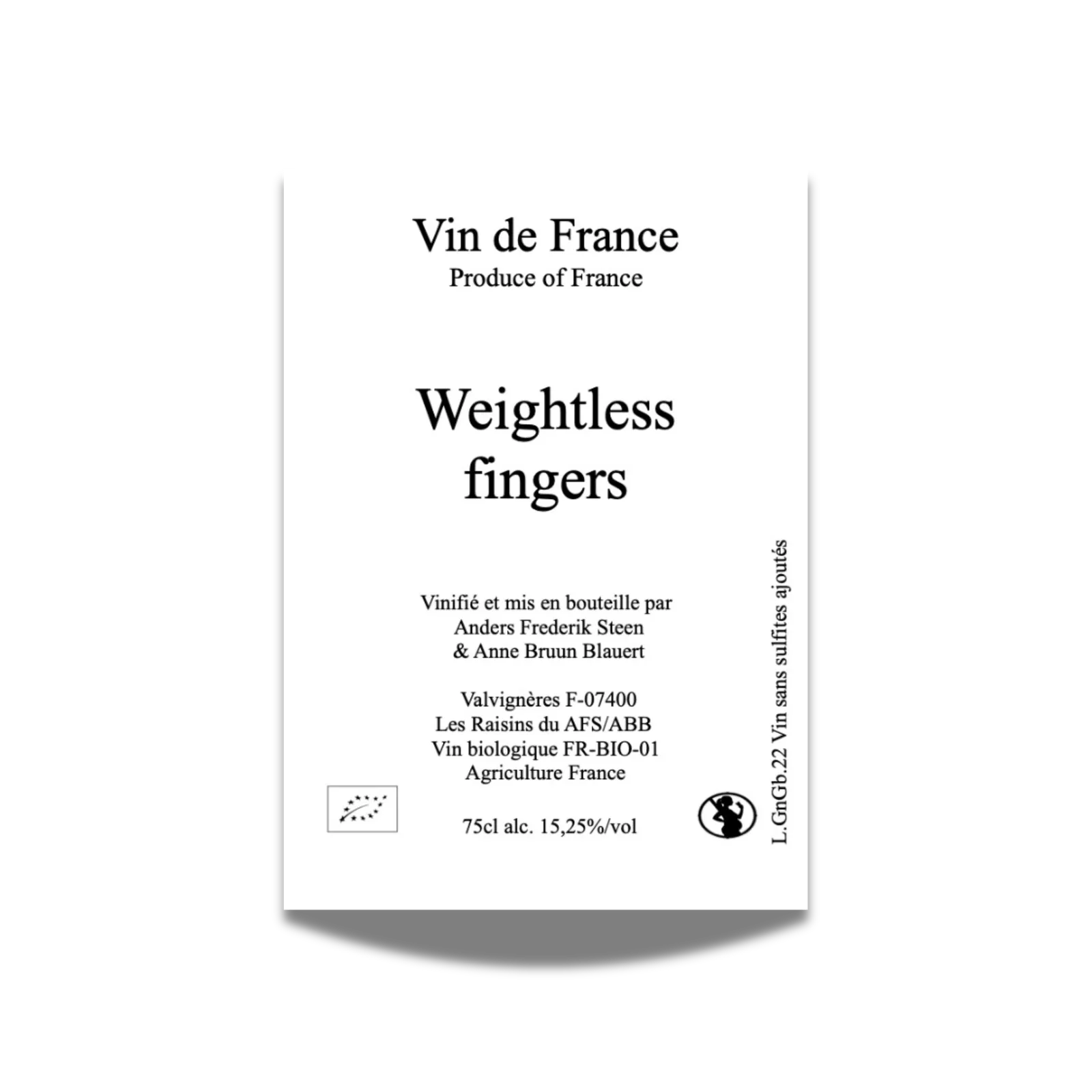 Image of Weightless Fingers VDF Rose 2023
