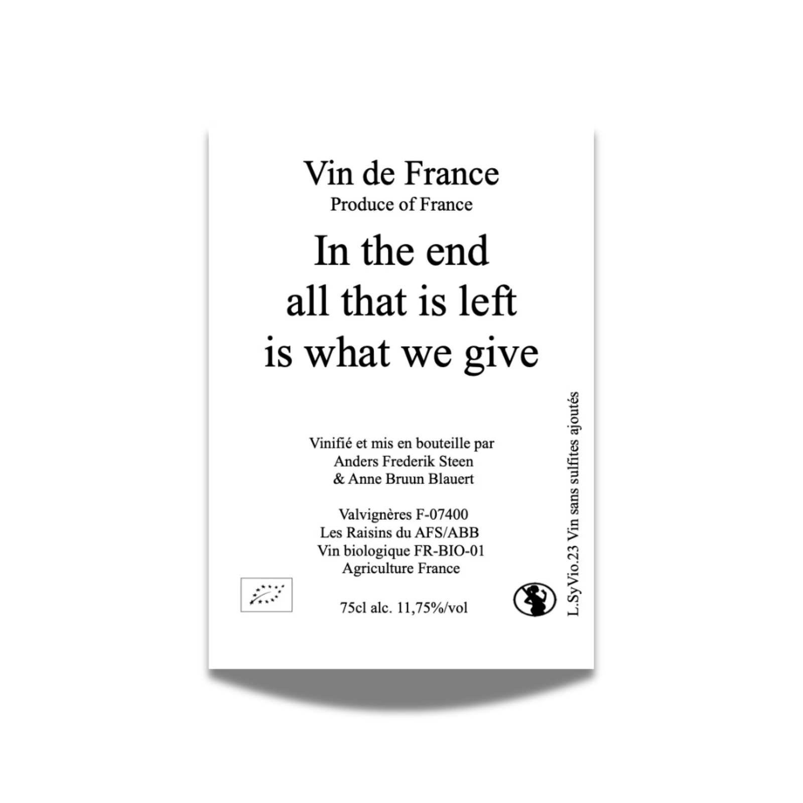 Image of In the End All That is Left VDF Rose 2023