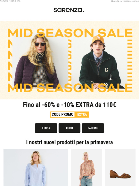 Stile e sole: fino al 60% di sconto solo per te🌞