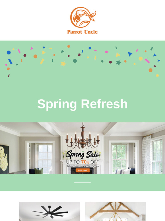 Take 50% off* a spring refresh