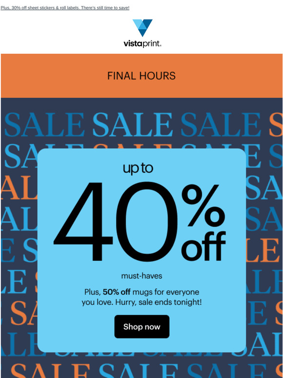 ⏲️ LAST CHANCE TO SAVE | Up to 40% off must-haves