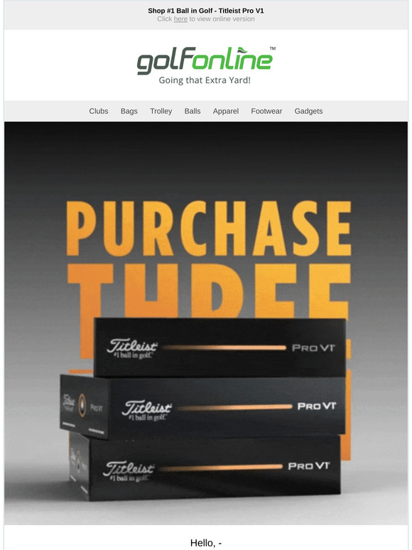🏌️‍♂️4 For 3 - Titleist Pro V1 Loyalty Rewarded Promo Is LIVE!
