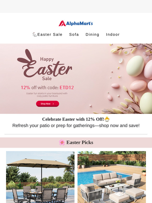 🐰 Don’t Miss the Hunt! 12% Off Easter Essentials！