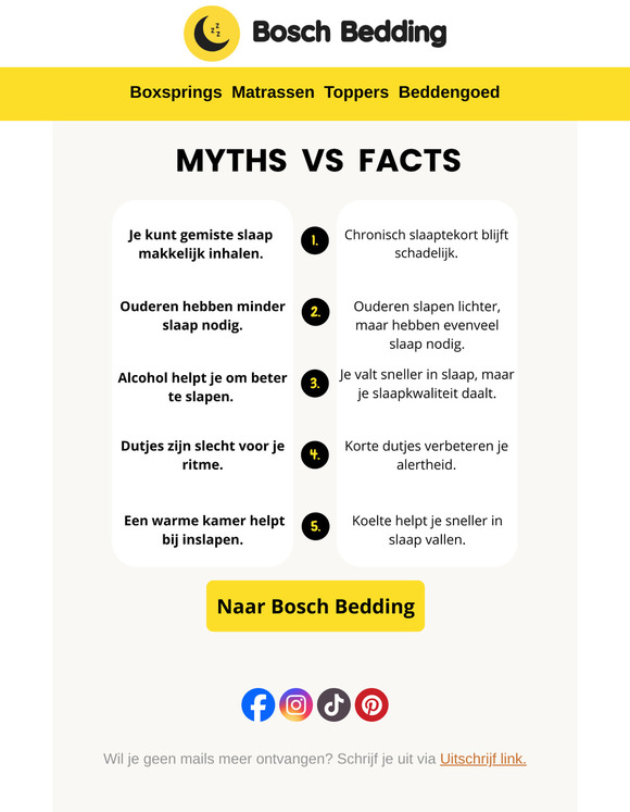 Slaapmythes ontkracht!