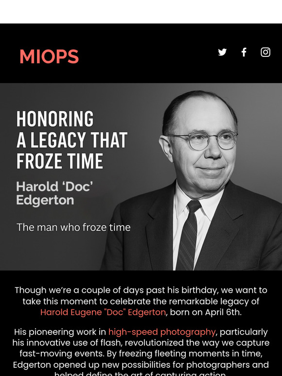 A Pioneer in Photography - Honoring the Legacy of Harold "Doc" Edgerton 📸