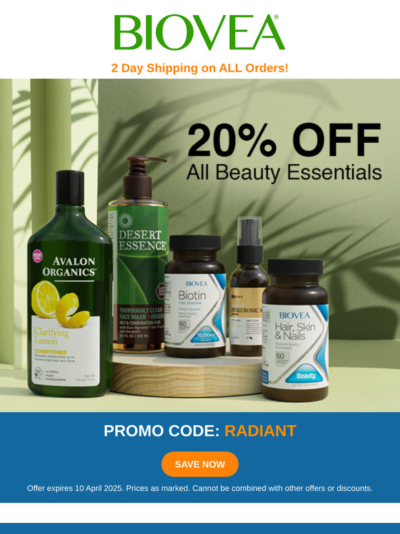 Pamper Yourself with 20% Off All Beauty!