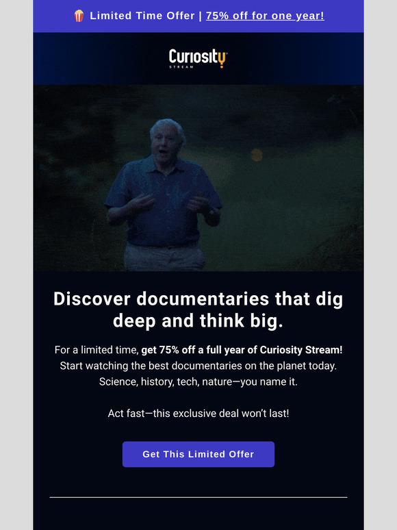 75% off for a whole year! 🪼🛰️🦖