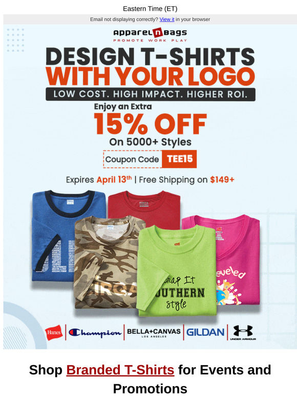 Design Your Own Custom T-shirts: 15% OFF Coupons Valid Till April 13th