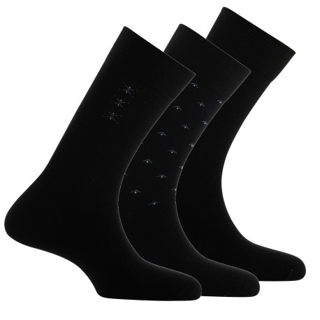 Lot de 3 paires de mi-chaussettes en coton assorties