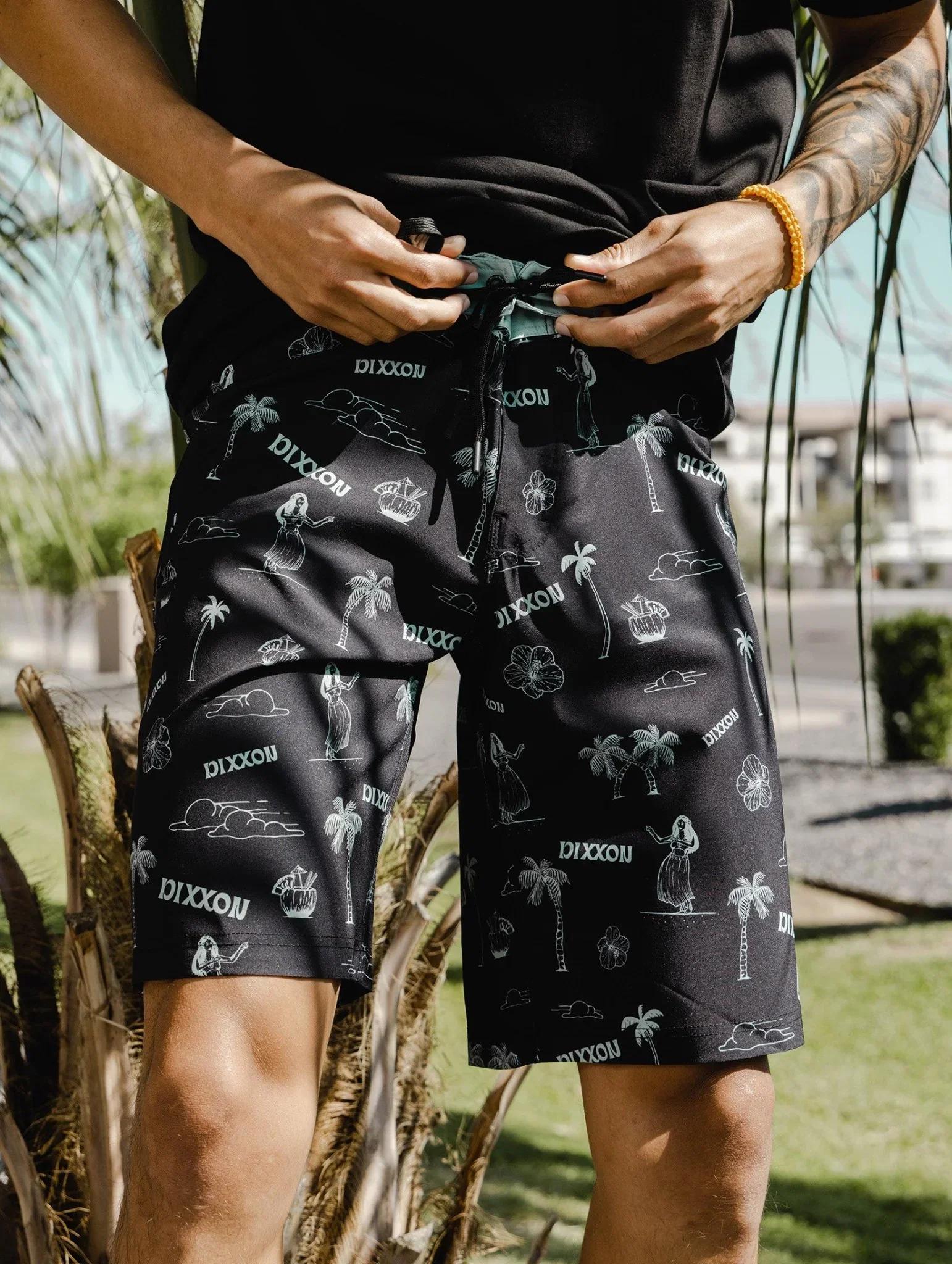 Image of Black & Green Waimea Boardshorts