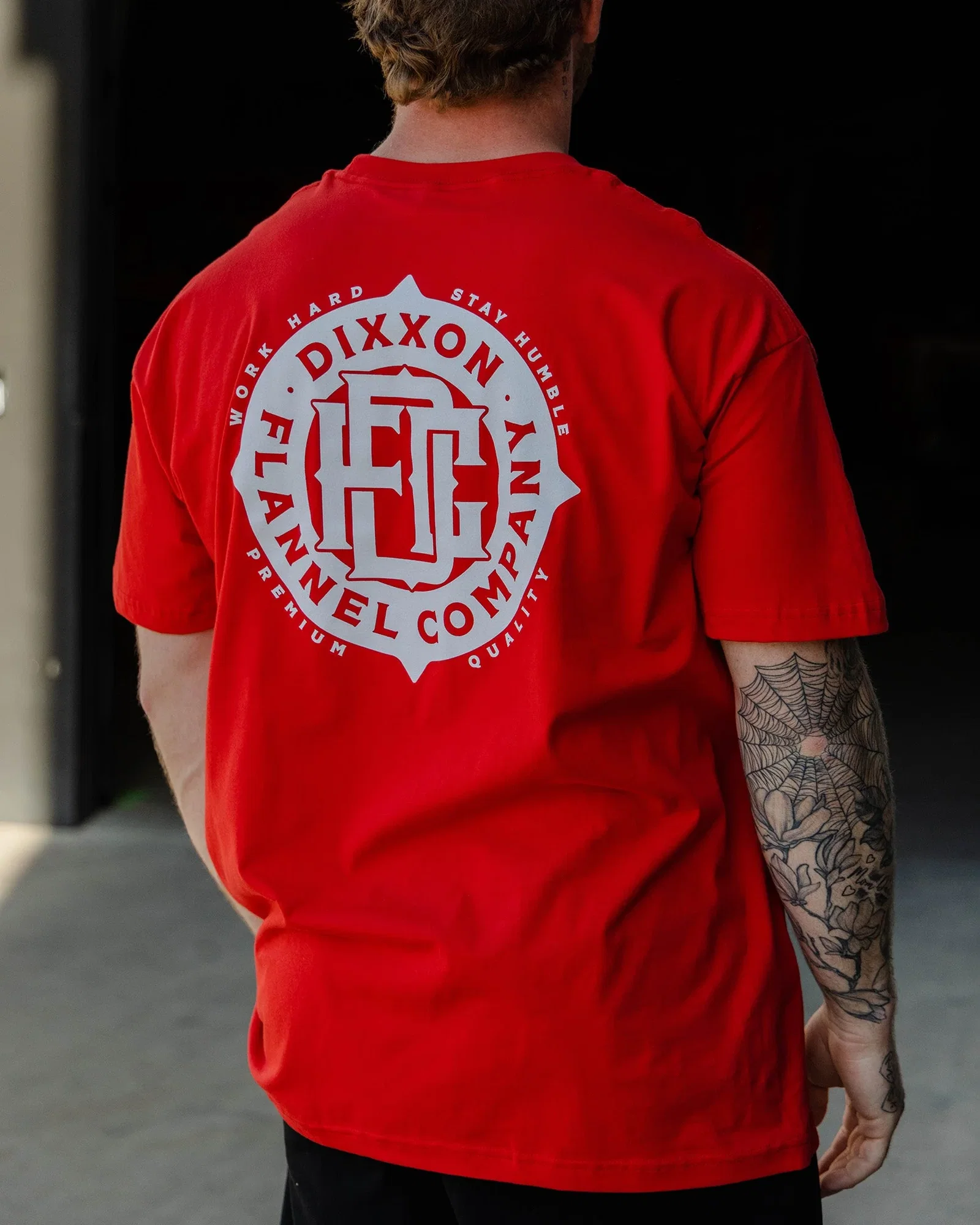 Image of White Compass T-Shirt - Red