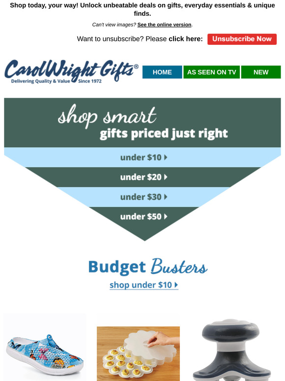 Carol Wright Gifts Bold Bargains, Hot Gifts Pick Your Price! Milled