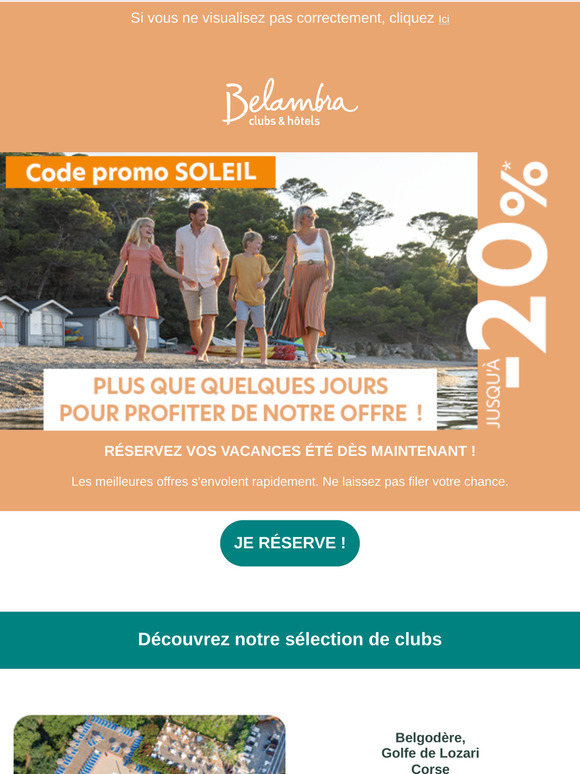 ☀️ Mai/Juin jusqu'à -20%... dernière chance !