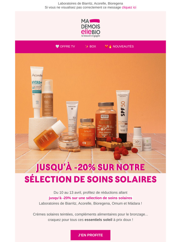 Jusqu’à -20% sur notre sélection solaire 🔥