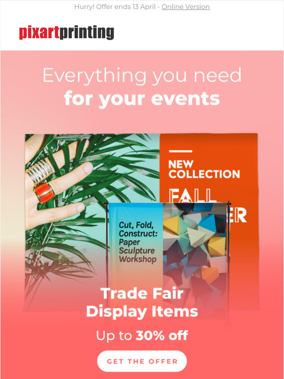Ready for your event? Up to 30% off trade fair display items