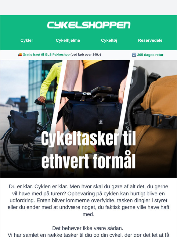 Hvor gør du af dine ting, når du cykler? 🚴🏼